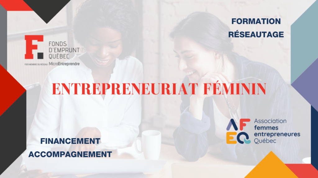 Bannière sur l'entrepreneuriat féminin