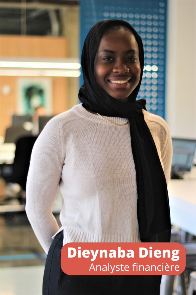 Photo portrait de Dieynaba Dieng, analyste financière au Fonds d'emprunt Québec